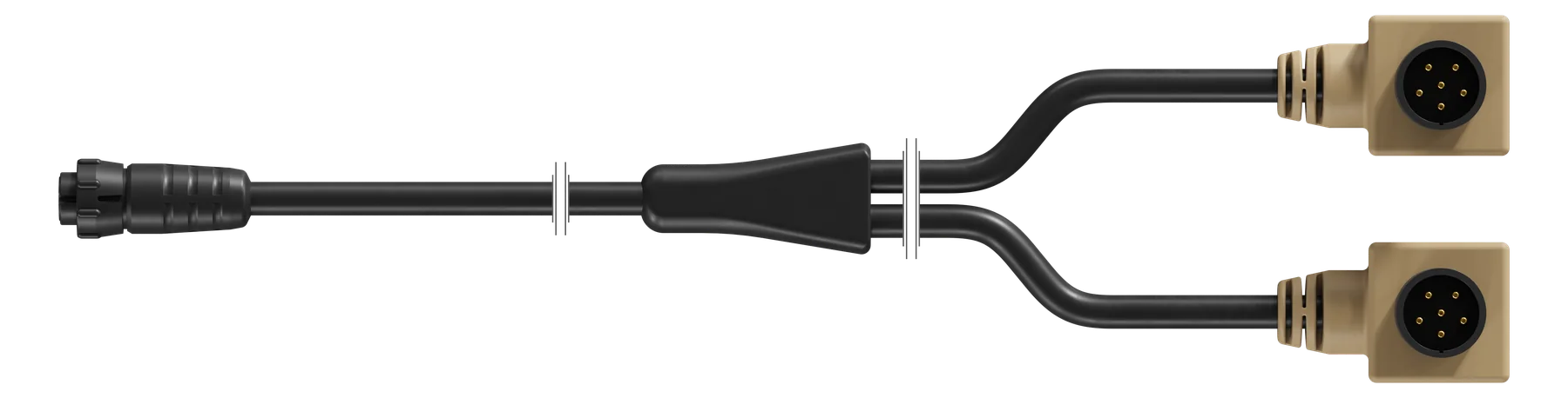 PC-4520 dual 2590 battery connector to Silvus modular power plug cable render