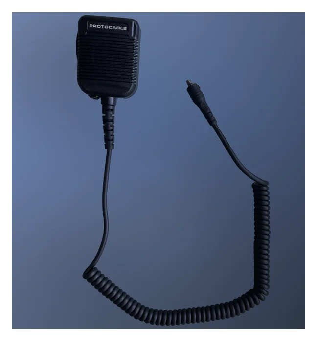 PC-4539 Silvus IP67 trucker-style hand mic with coiled cord